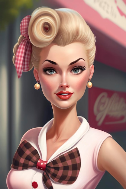 Barbie style pin-up