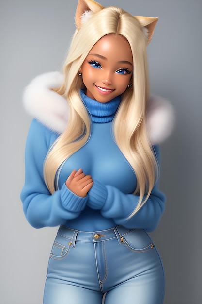 Barbie tout le corps yeux souriants