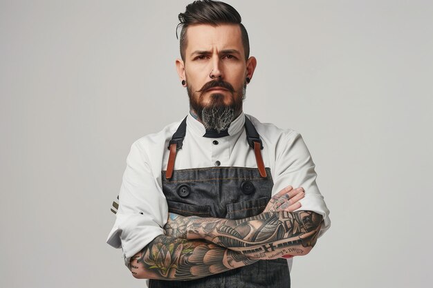 Un barbier efficace sur un fond blanc