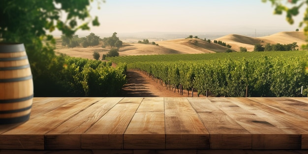 Photo des barils dans le vignoble de napa