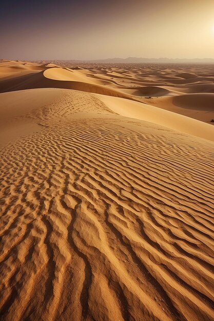 Barkhans de sable du désert d'Afrique du Nord