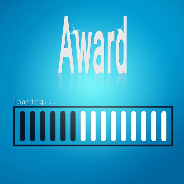 Barre de chargement bleu Award