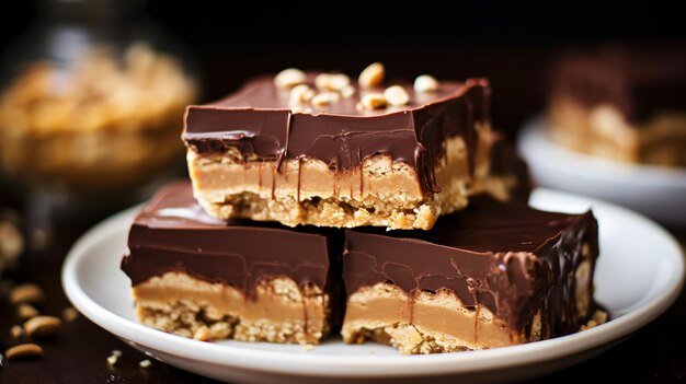 Barre de chocolat et beurre de cacahuète maison