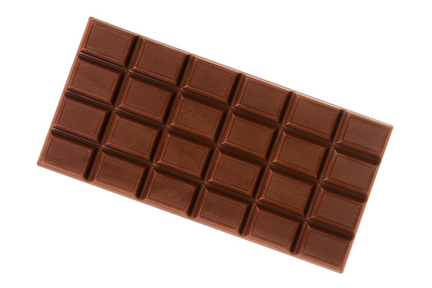 Barre de chocolat isolé sur fond blanc