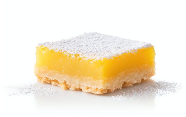 Une barre de citron sur fond blanc