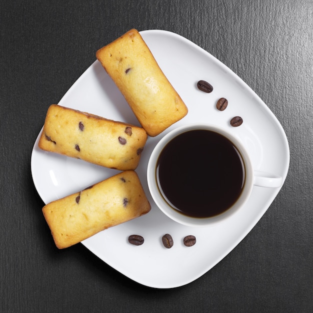 Barres de café et de gâteaux aux pépites de chocolat