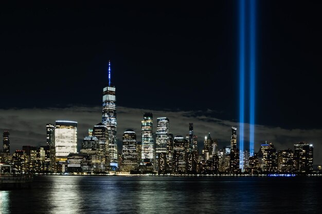 Photo le bas de manhattan la nuit du 11 septembre 2020