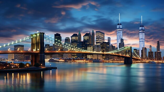 Le bas de Manhattan, la ville de New York, le panorama de la ville.