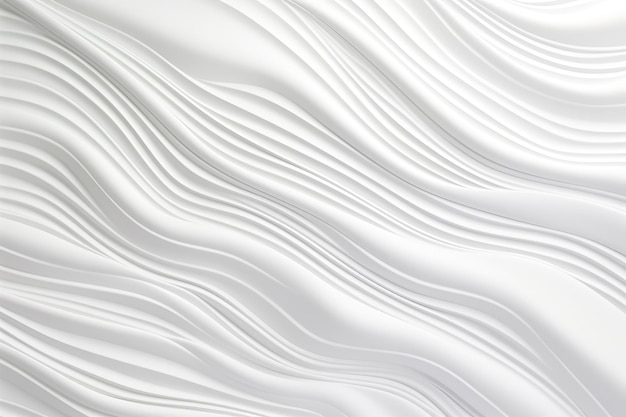 Bas-relief blanc abstrait de fond de lignes courbes lisses faites de papier plâtre Texture organique ondulée Papier peint propre et simple de conception de site Web