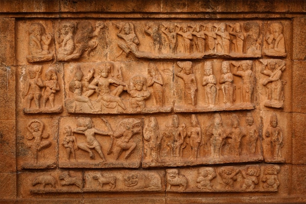 Photo bas-relief brihadishwara temple tanjore