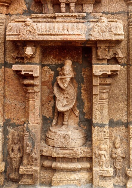 Bas-reliefs dans le temple hindou Sri Ranganathaswamy Temple Tiruch