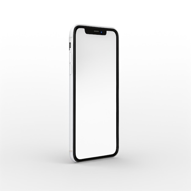 Base minimale de téléphone portable pour maquette sur fond blanc