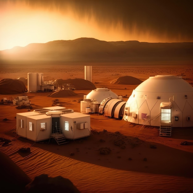 Une base sur la planète mars