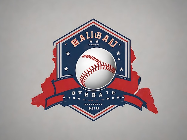 Photo baseball instrument and baseball logo