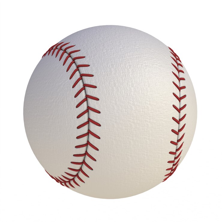 Photo baseball isolé sur fond blanc, rendu 3d