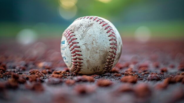 Baseball sur un terrain vert et luxuriant