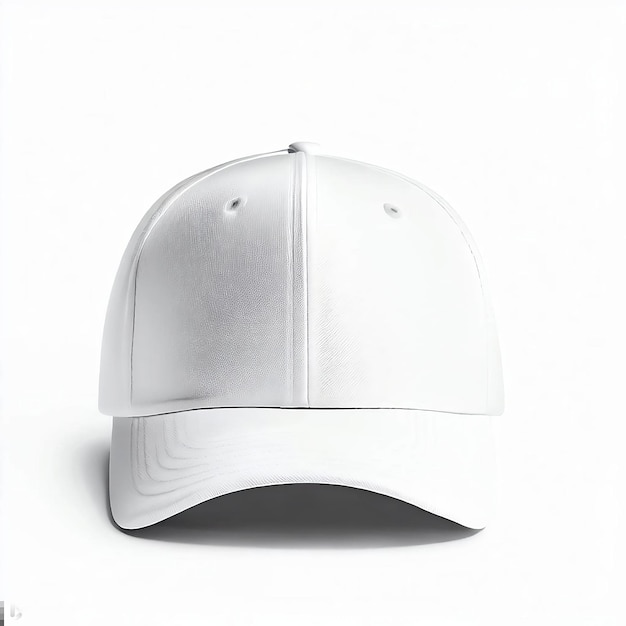 baseball_white_hat_mockup_in_front_on_a_white_background