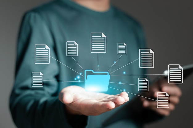 Bases de données recherche et gestion de fichiers en ligne bases de données de documents tenue d'enregistrements technologie de base de données accès aux fichiers partage de documents concept de gestion de documents