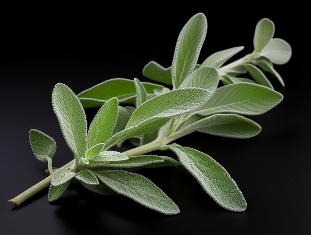 Basilic sacré ou plante de tulsi sur fond blanc