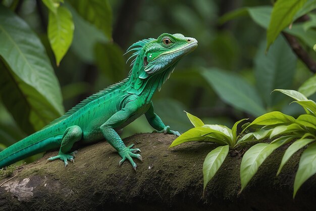 Photo le basilic vert sauvage du costa rica