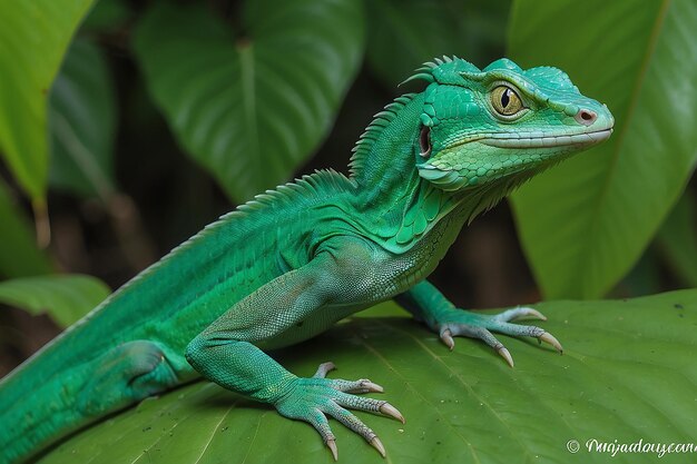 Photo le basilic vert sauvage du costa rica