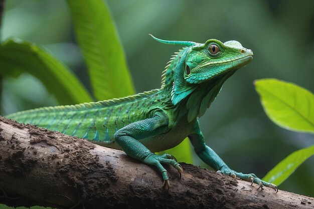 Photo le basilic vert sauvage du costa rica