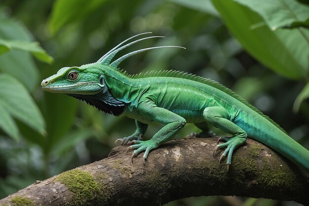 Photo le basilic vert sauvage du costa rica