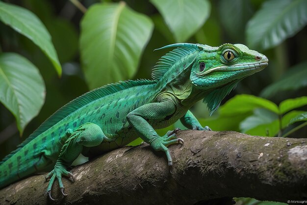 Photo le basilic vert sauvage du costa rica