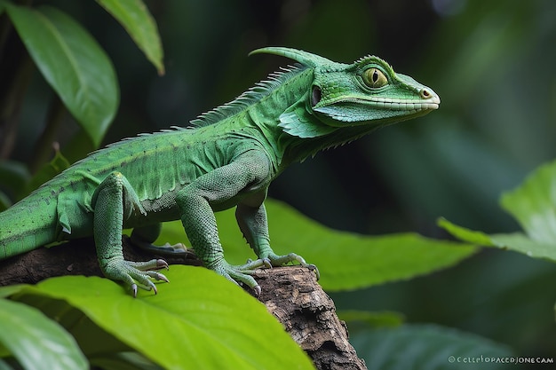 Photo le basilic vert sauvage du costa rica