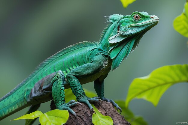 le basilic vert sauvage du Costa Rica