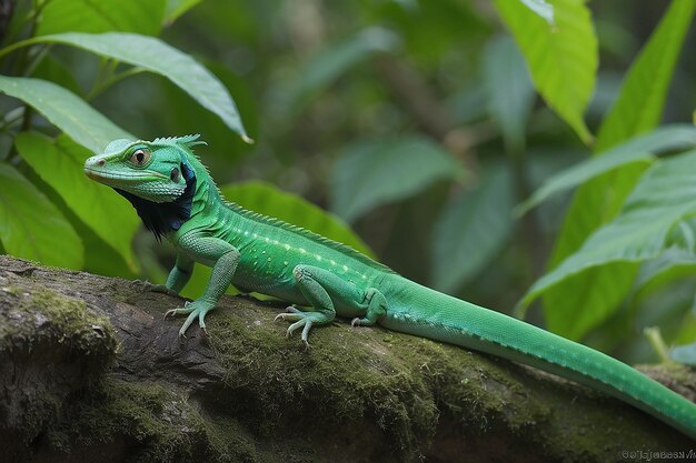 Photo le basilic vert sauvage du costa rica