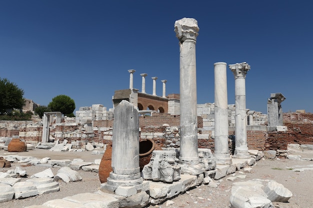 Basilique de St John dans la ville de Selcuk Izmir Turquie