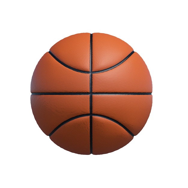 Basket-ball orange sur fond blanc