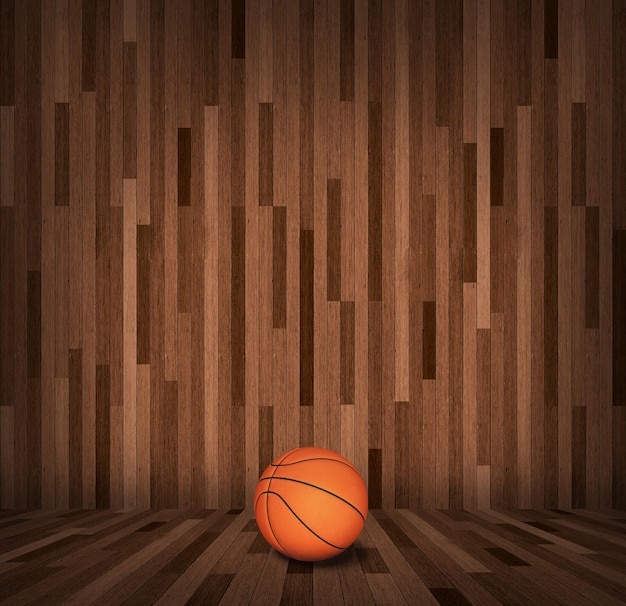 Photo basket-ball sur le terrain rendu 3d illustration