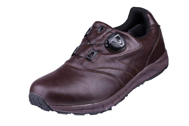 Baskets en cuir marron sur fond blanc Chaussures de sport pour hommes