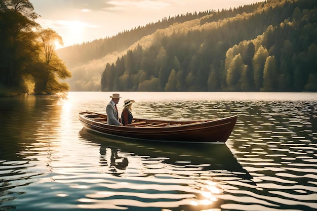 un bateau dans le lac