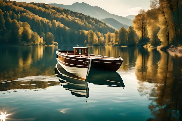 un bateau dans le lac