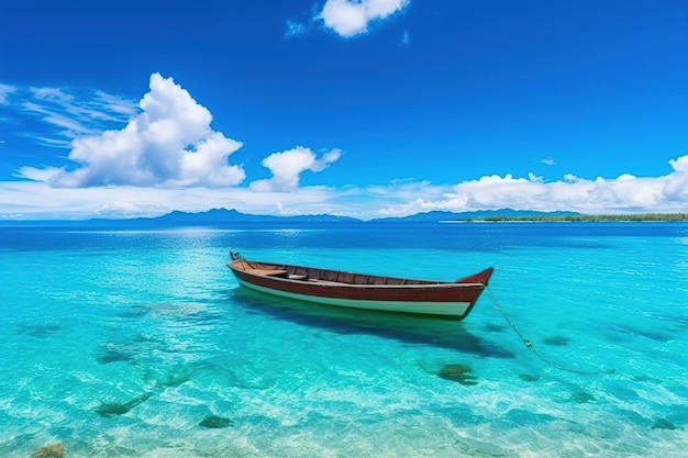 Un bateau dans l'océan