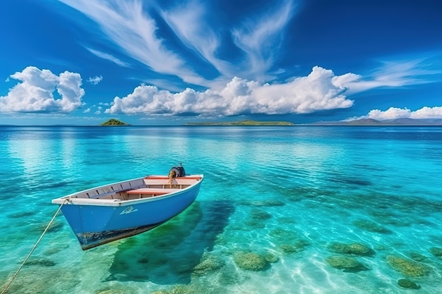 Un bateau dans l'océan