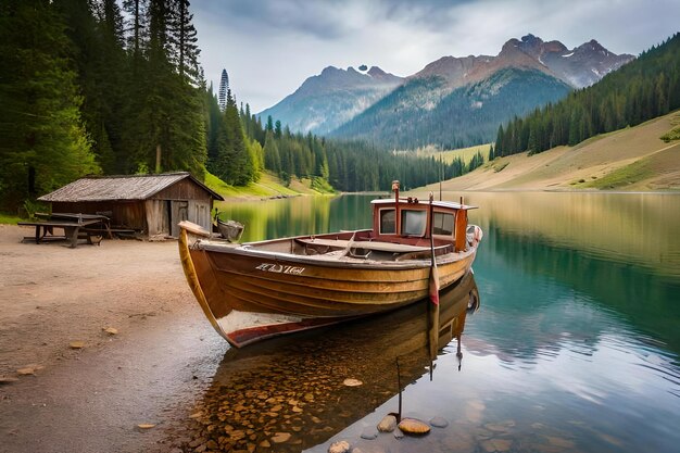 Un bateau avec le mot toyota sur le côté