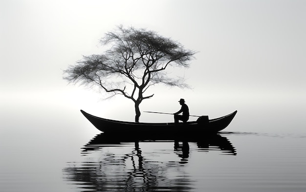 bateau noir et blanc sur l'eau