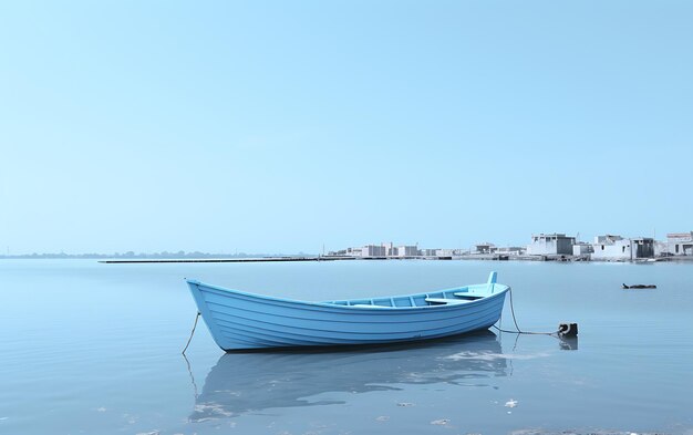 Photo bateau noir et blanc sur l'eau