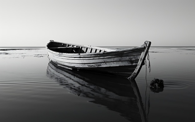 bateau noir et blanc sur l'eau