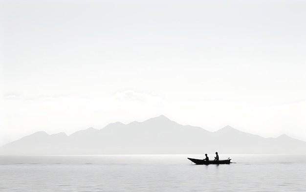 bateau noir et blanc sur l'eau