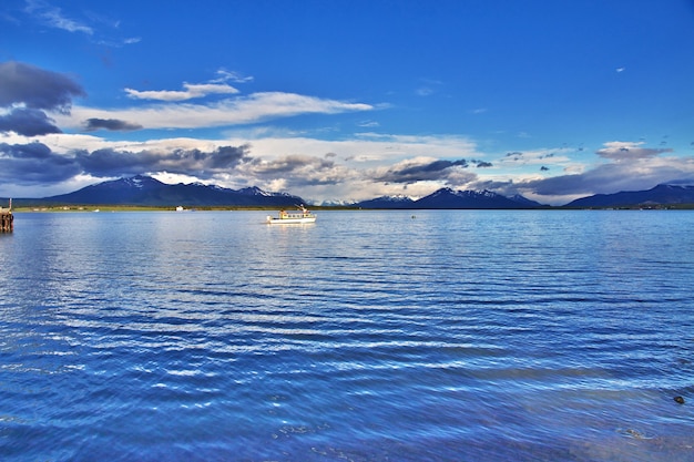 Le bateau à Puerto Natales, Chili