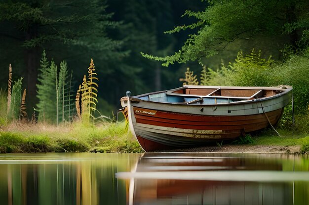 un bateau qui repose dans l'eau