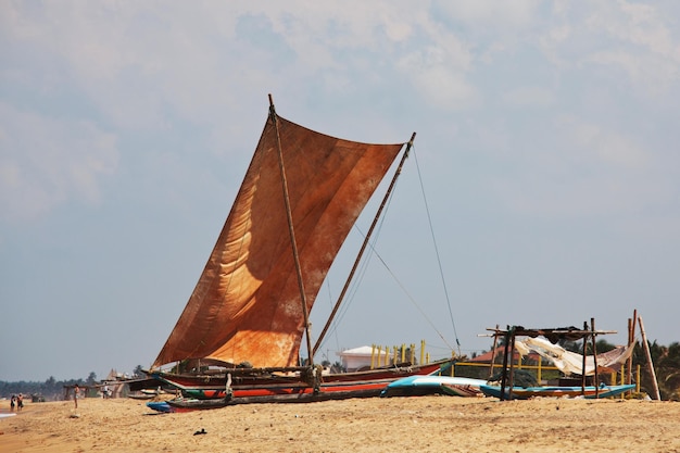 Bateau sur le Sri Lanka