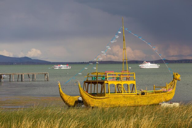 Un bateau à Titicaca