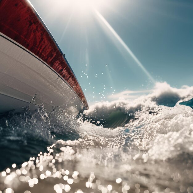 Photo bateau à voile sur la surface de l'eau