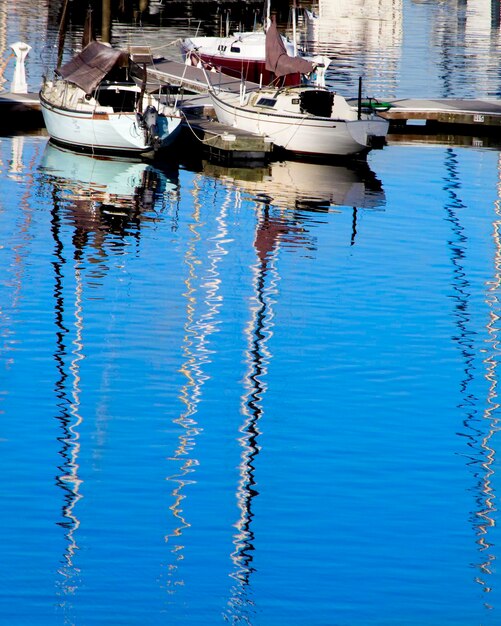 Photo des bateaux amarrés dans le lac